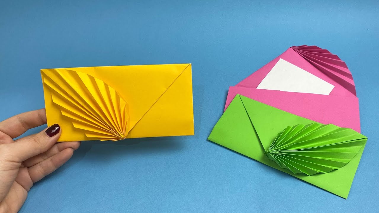 Как сделать бумажный конверт | Конверт оригами (простой)