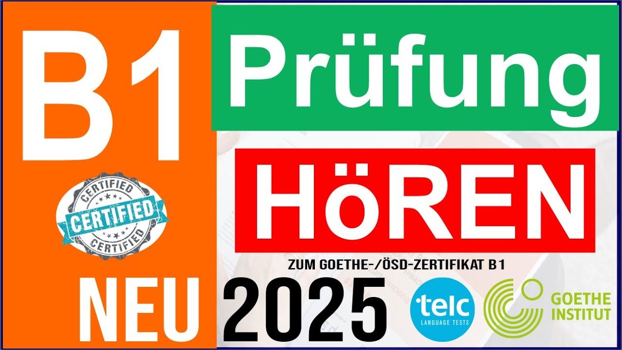 B1 Hören 2025 | Telc / Goethe B1 HÖREN 2025 | B1 Prüfung Hörverstehen 2025 | Test mit Lösungen