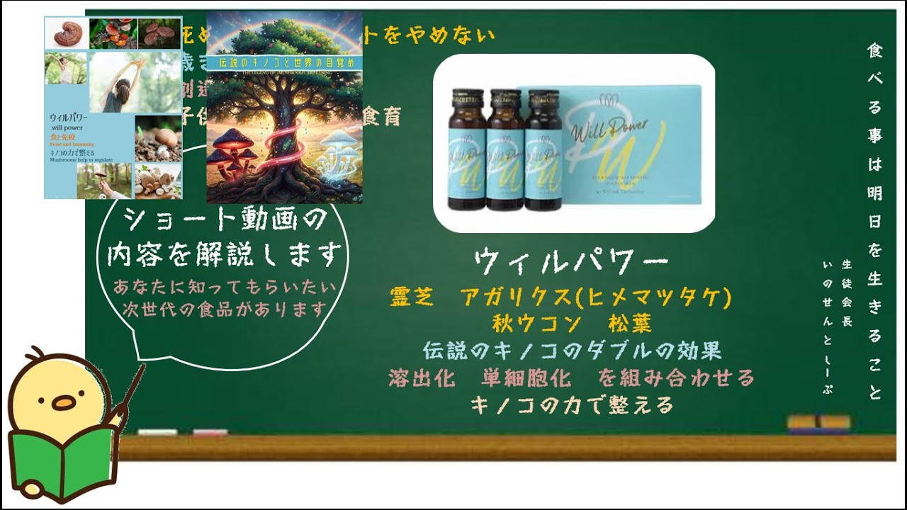 【解説】will　Power　#霊芝　#アガリクス　#ヒメマツタケ　#パワー