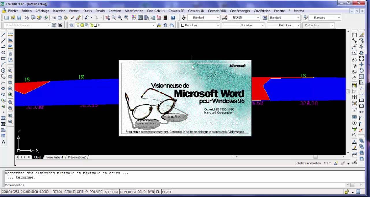 Calcul de Cubature Covadis 2MNT