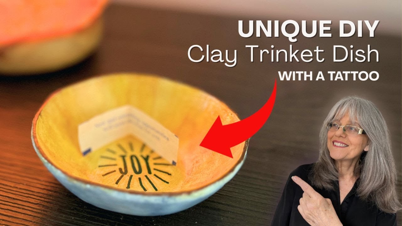 DIY Air-Dry Clay + Watercolor Trinket Dish That Will Surprise You!