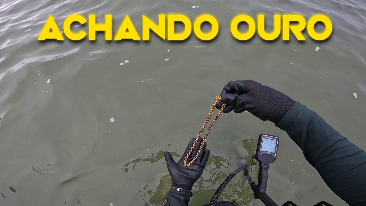 ENCONTREI OURO NA PRAIA COM DETECTOR DE METAIS  - Cordão de prata, anéis, pulseira, dinheiro