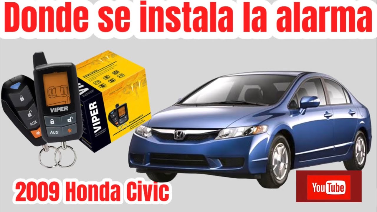 How to install an alarm Donde se instala la alarma 2008 al 2009 Honda Civic