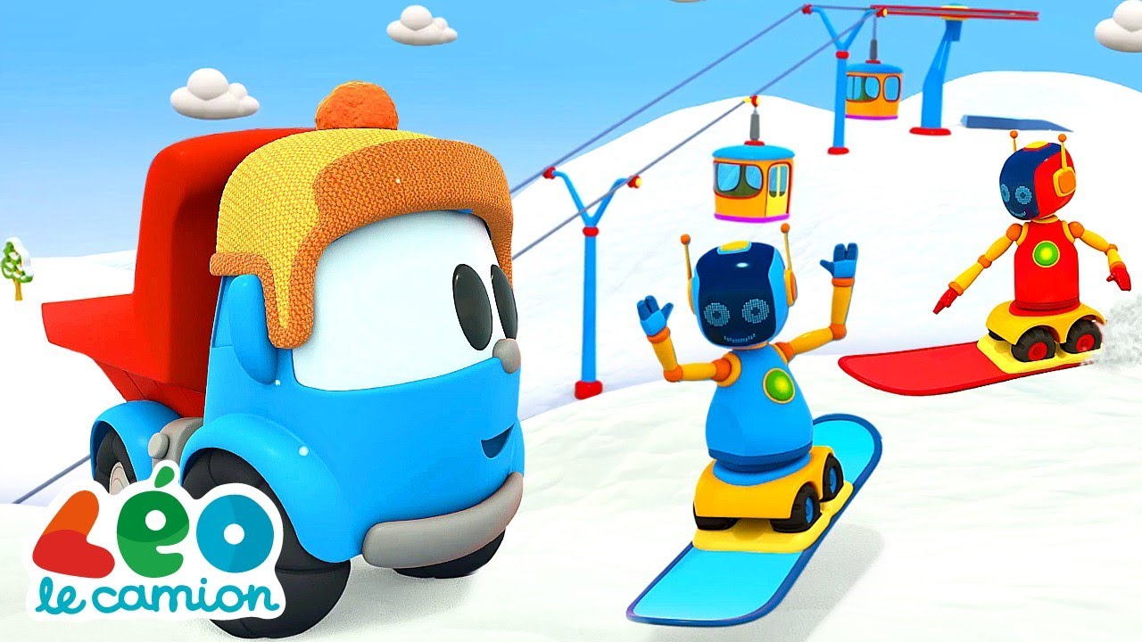 La construction de la station de ski - Dessin animé pour enfants | Léo le camion curieux