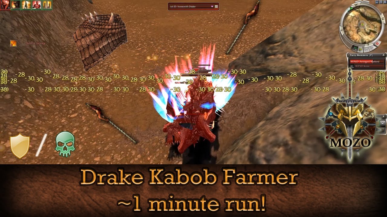 Drake Kabob, Drake Flesh Farmer -  Guild Wars Warrior Farm W/N - HM