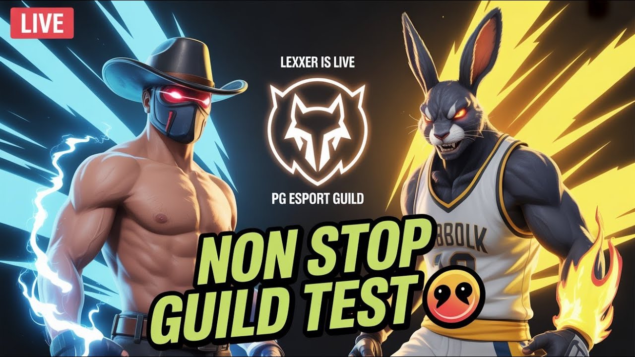 Lexxer Is Live 💀 live Guild test 🔴 1v2 🤧 Gameplay and Reaction #freefire #live #freefirelive