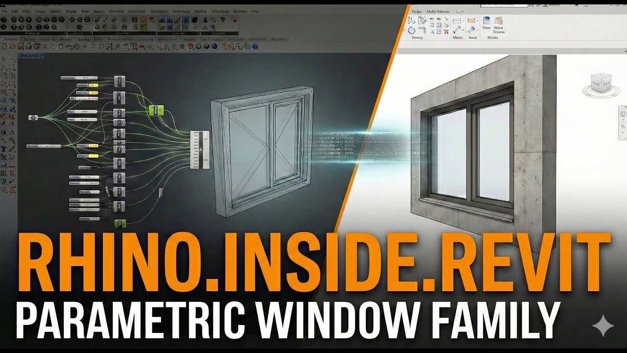 Rhino Inside Revit: Creating a new  window family (Tutorial video)