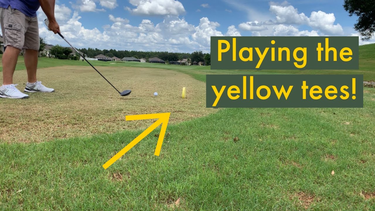 Will playing from the yellow tees make a scoring difference? Average high handicap golfer - 9 holes