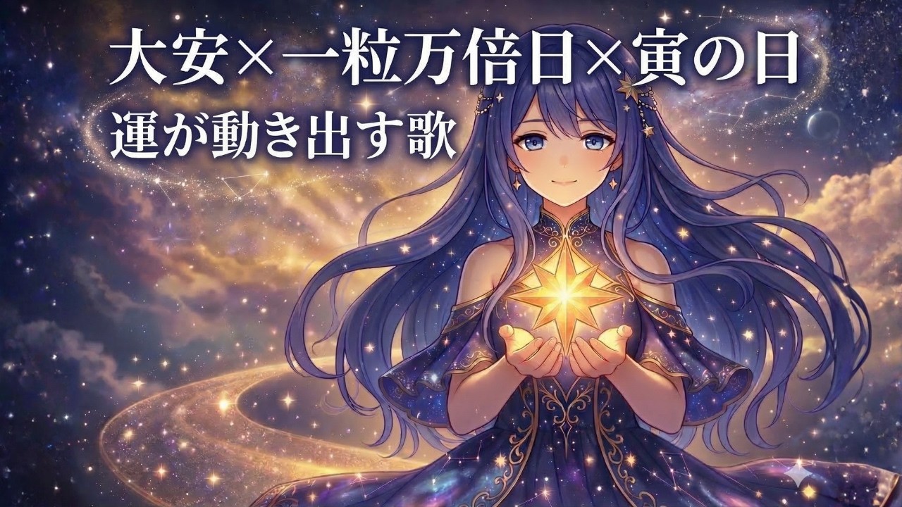 【大安 × 一粒万倍日 × 寅の日】　運が動き出す歌