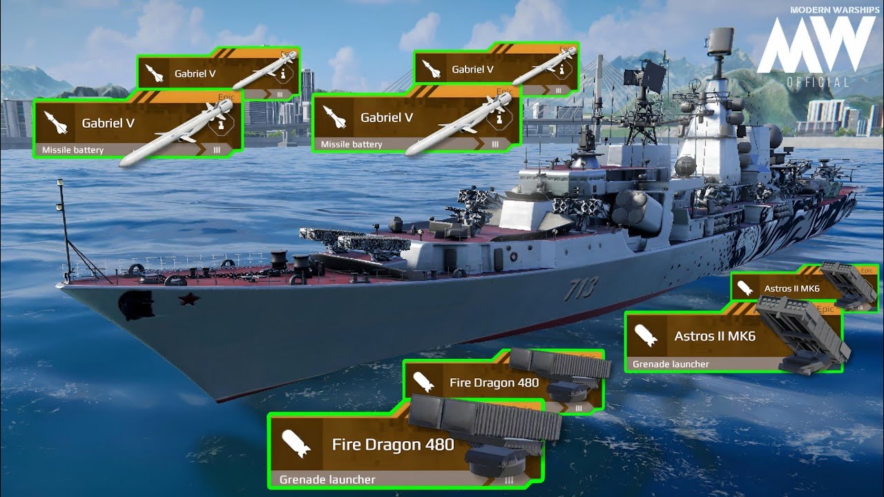 RF Kerch - Deadliest Spamming Build💀- Modern Warships