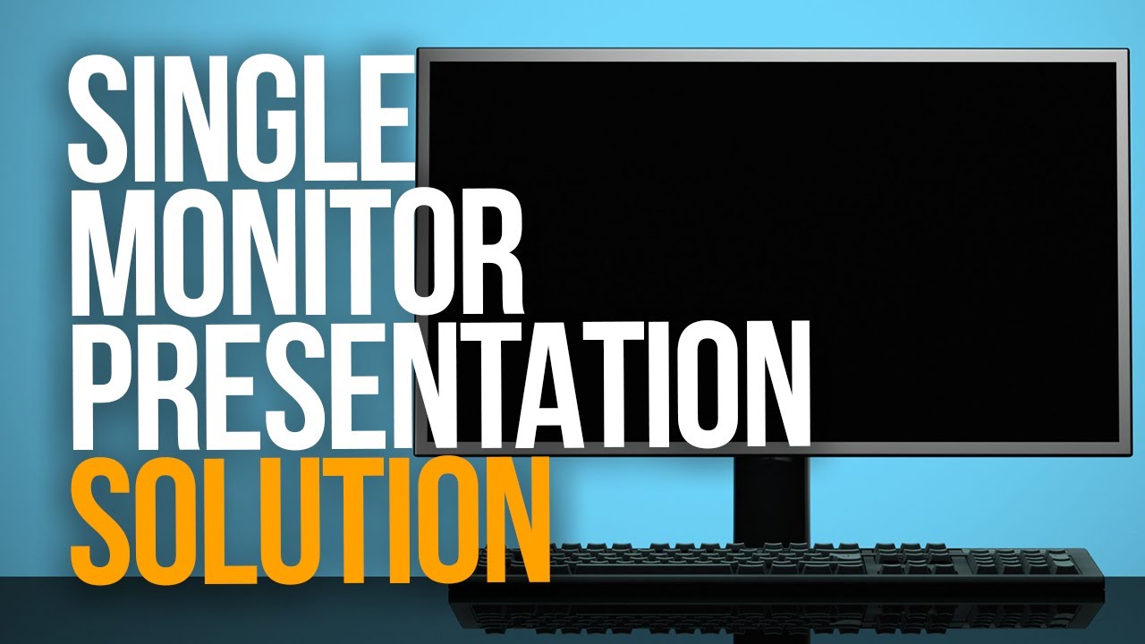 SINGLE MONITOR SOLUTION | How To Run OBS And Any Presentation Software With One Monitor