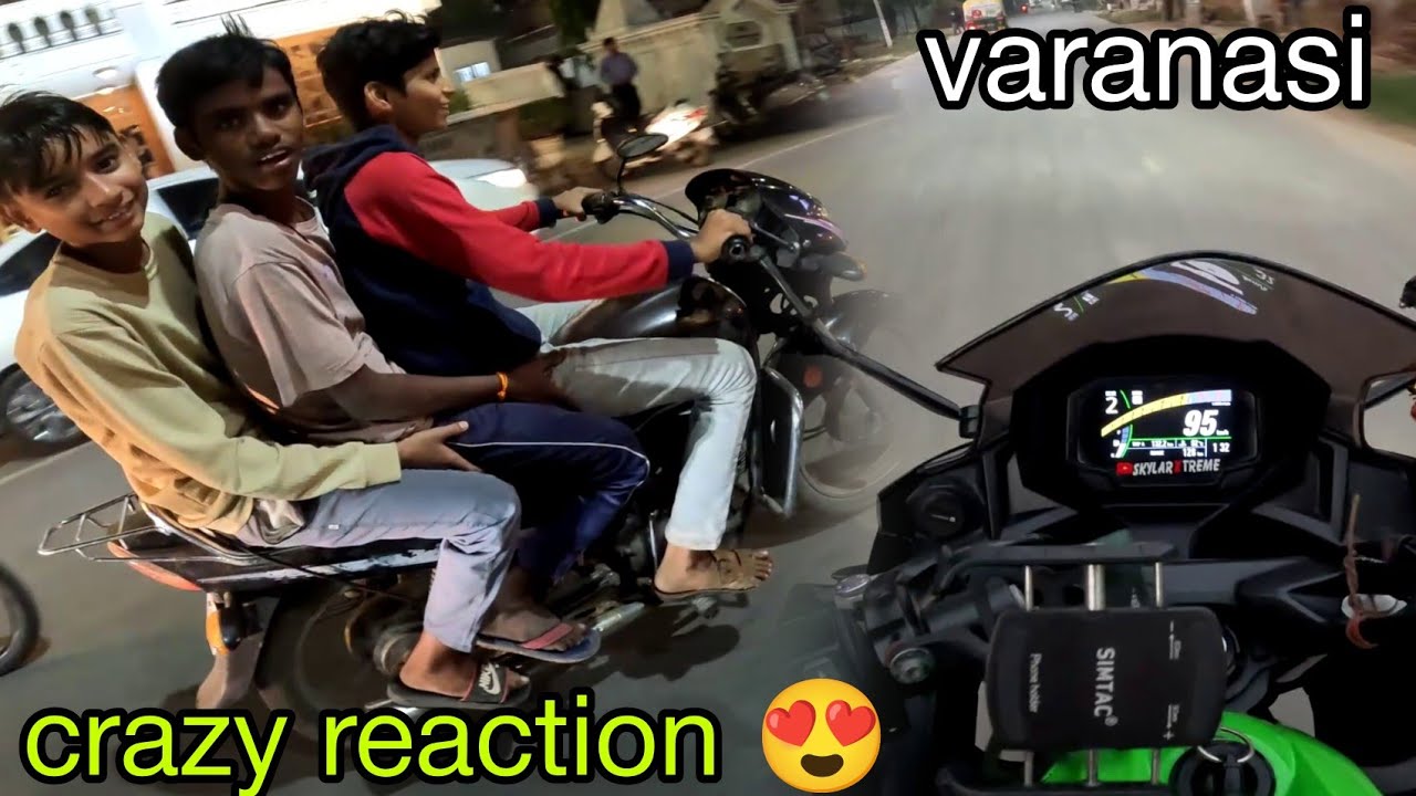 Ninja dekhte hi 2 bacche BHAG kar aa gaye 😱|| CRAZY Reaction on Ninja 🔥|| BHU Night Ride
