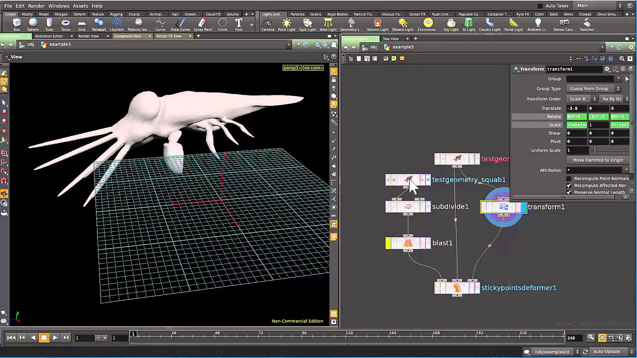 Sticky Points deformer for Houdini