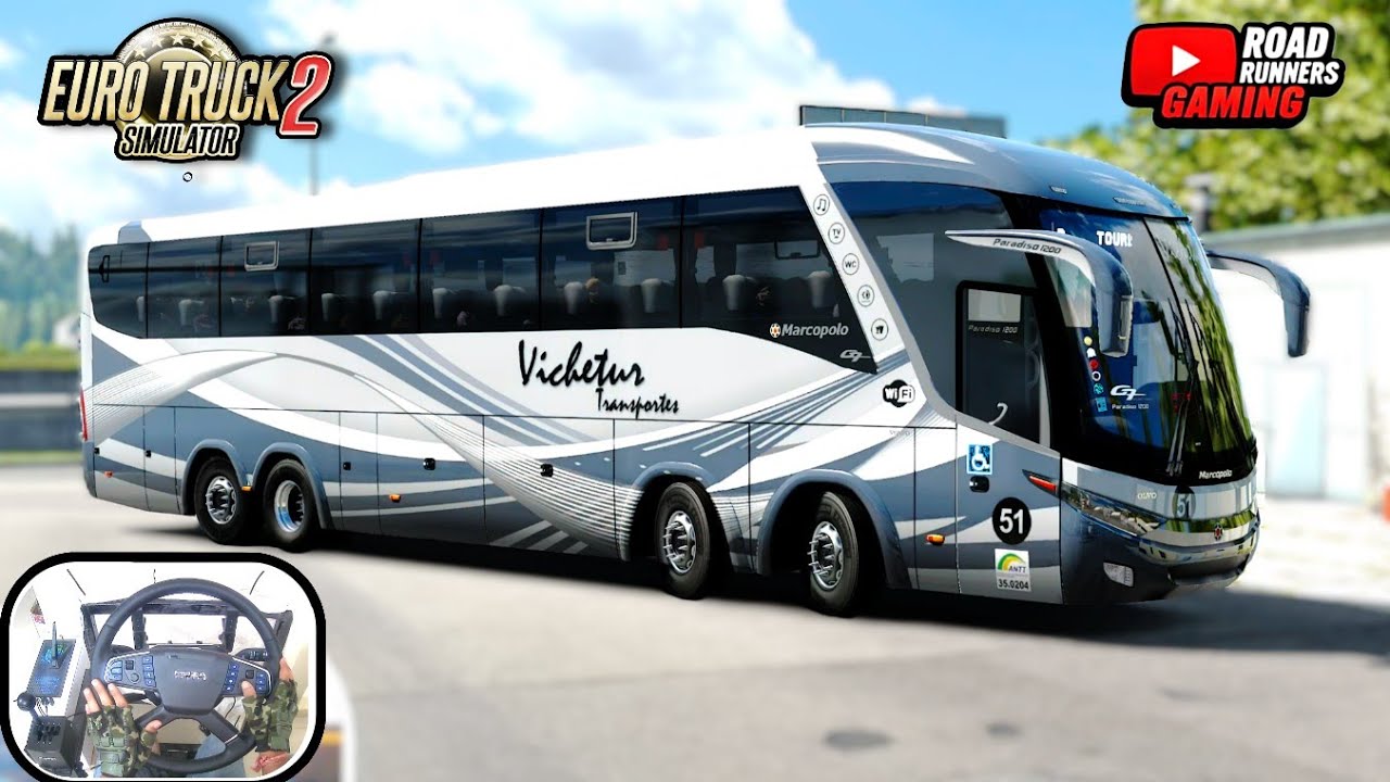 Euro Truck Simulator 2 | Once Again Smooth Ride G7 Volvo Marcopolo 8x2 Realistic Passenger Drive