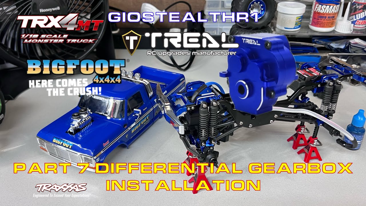 TRAXXAS TRX4MT BIGFOOT PART 7 Treal Hobby Differential Gearbox Installation
