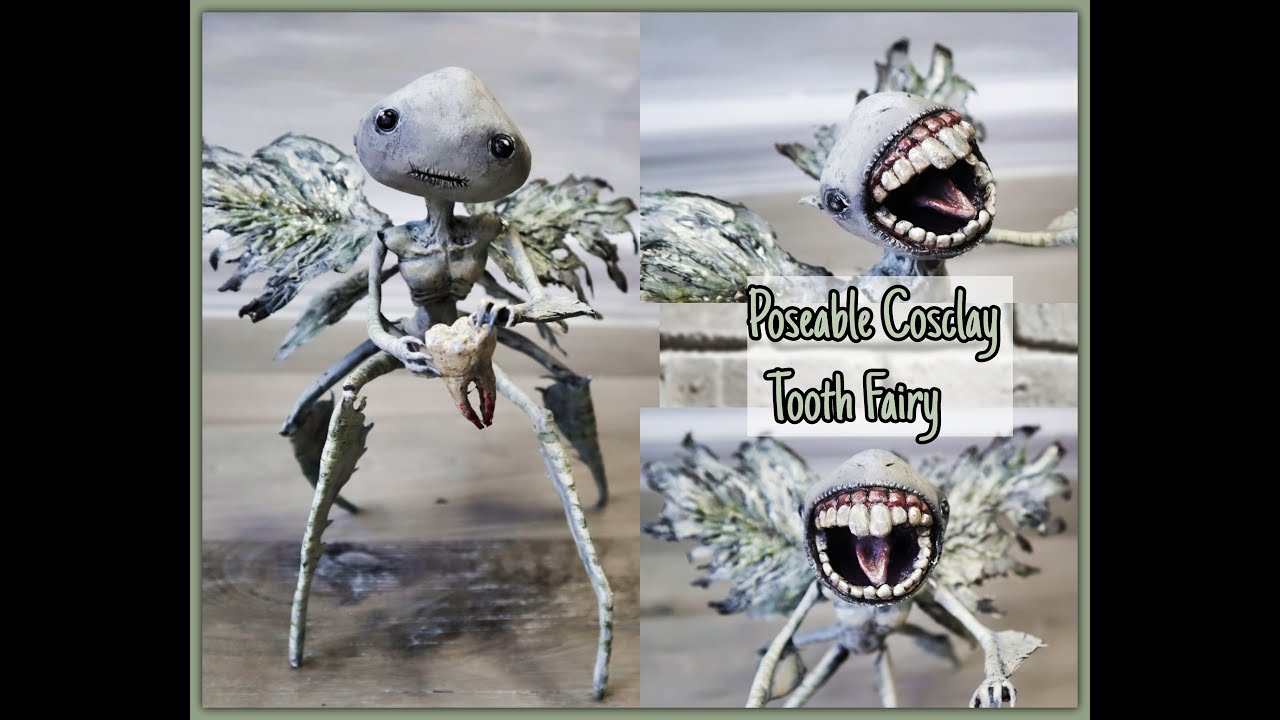 TOOTH FAIRY | HELLBOY 2 | HOW TO MAKE A POSABLE SCULPTURE | COSCLAY | POLYMER CLAY