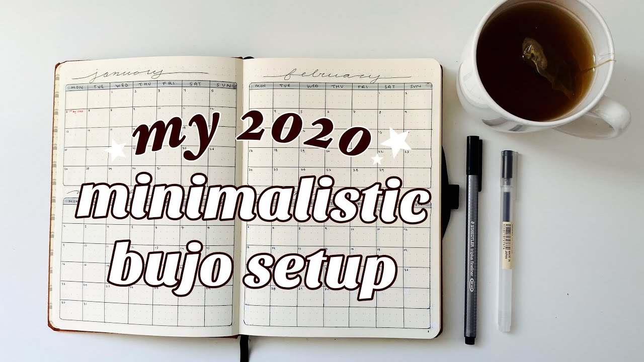 MY 2020 MINIMALISTIC BULLET JOURNAL SPREAD  |  Bujo flip through for productivity in the New Year