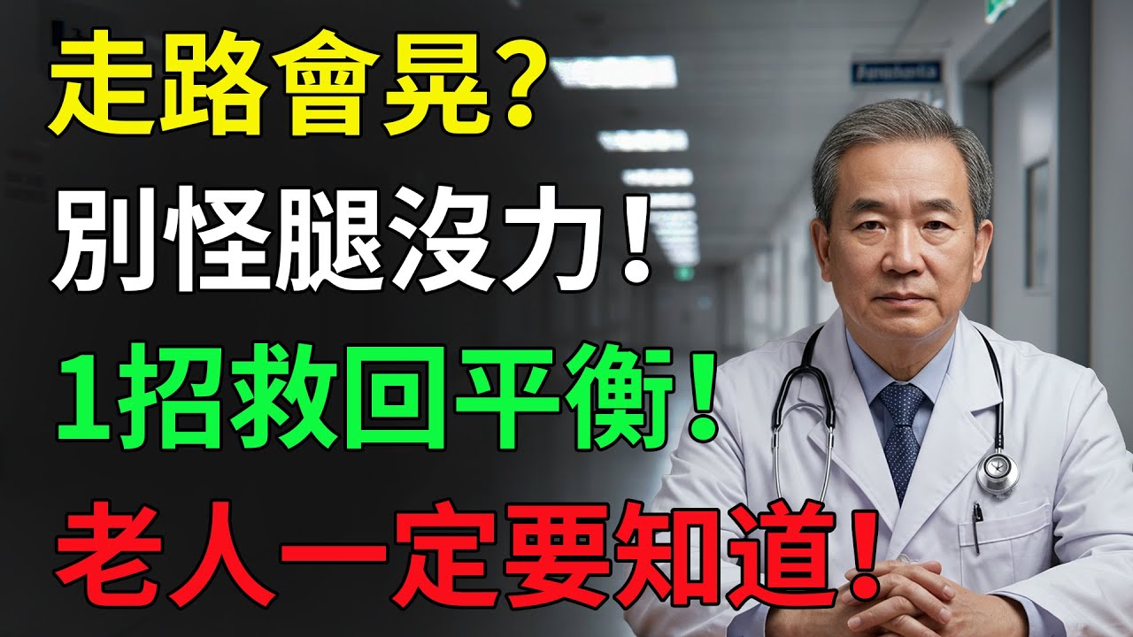 醫師揭露：走路會晃真正原因不是腿沒力，而是「大腦斷線」！1個小動作可救回平衡！