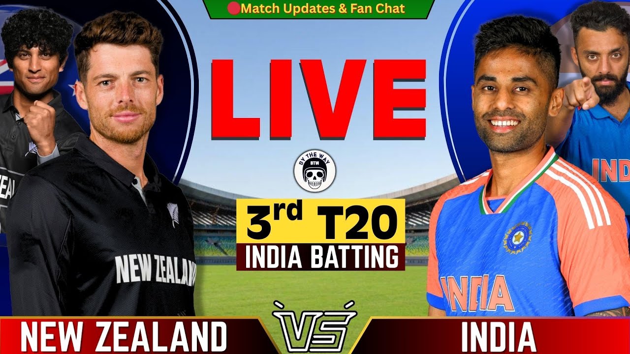 🔴Live: IND vs NZ, 3rd T20 | Live Score & Commentary |  INDIA vs New Zealand Live  |IND Batting