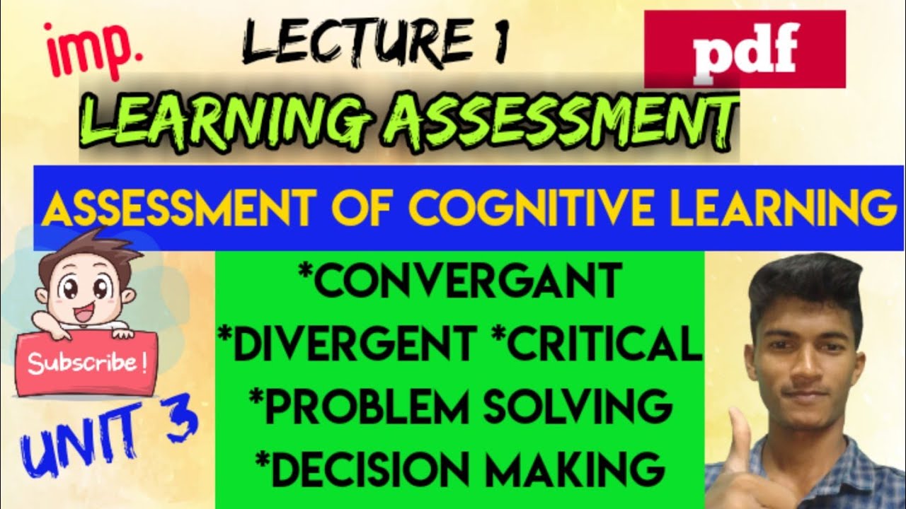 Unit 3 Assessment Of Cognitive Learning | All About It ||