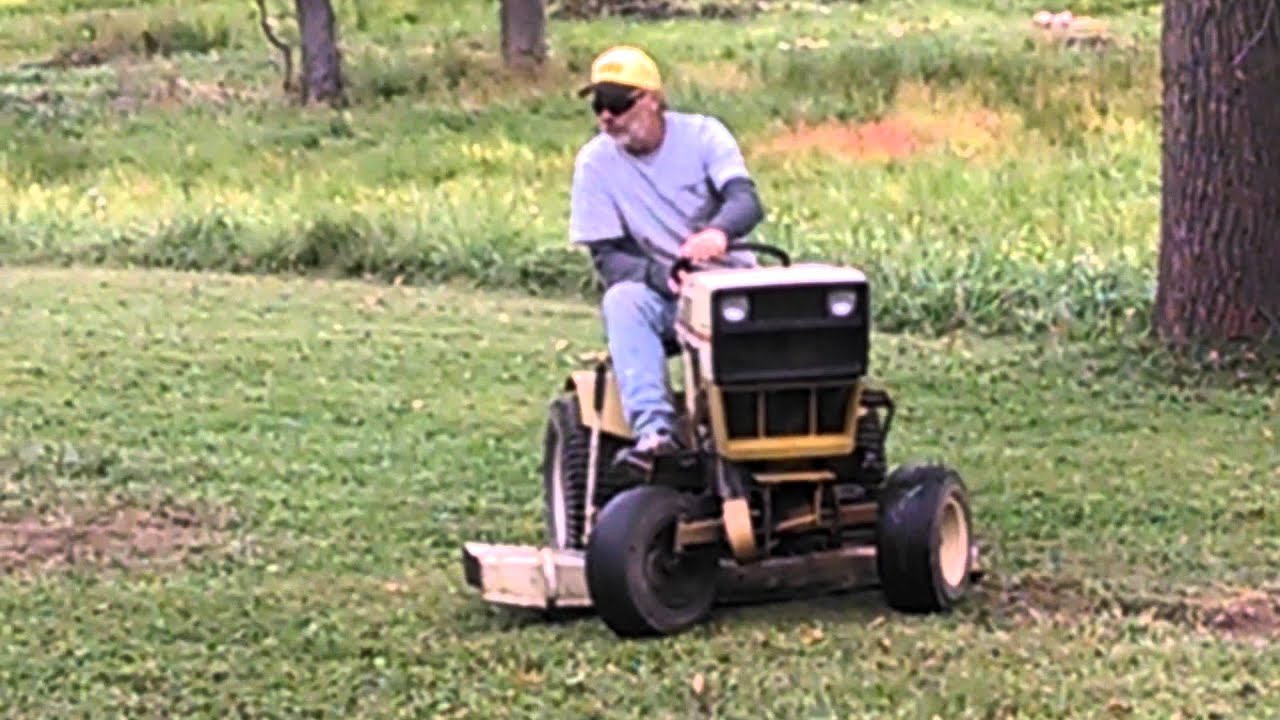 1973 sears garden tractor mowing