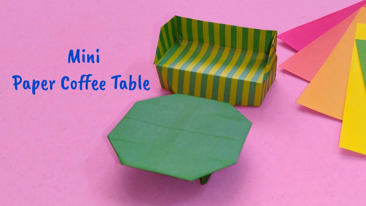 Origami Paper Coffee Table - How to make a Paper Table in less than 2 minutes - Craft Ideas