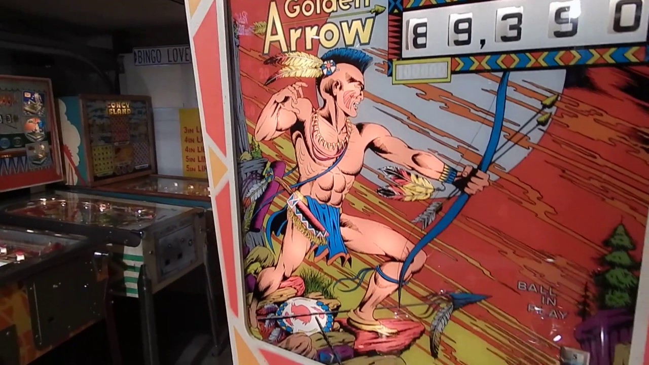 Vic Camp Pinball:1977 Gottlieb Golden Arrow...clear view close up tour part 5