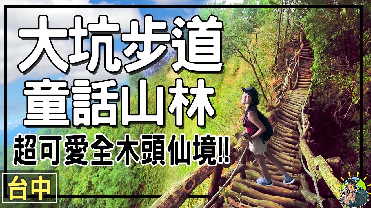 全木頭建造的森林步道？就在台中阿！童話秘境裡可以練體力？！#大坑步道