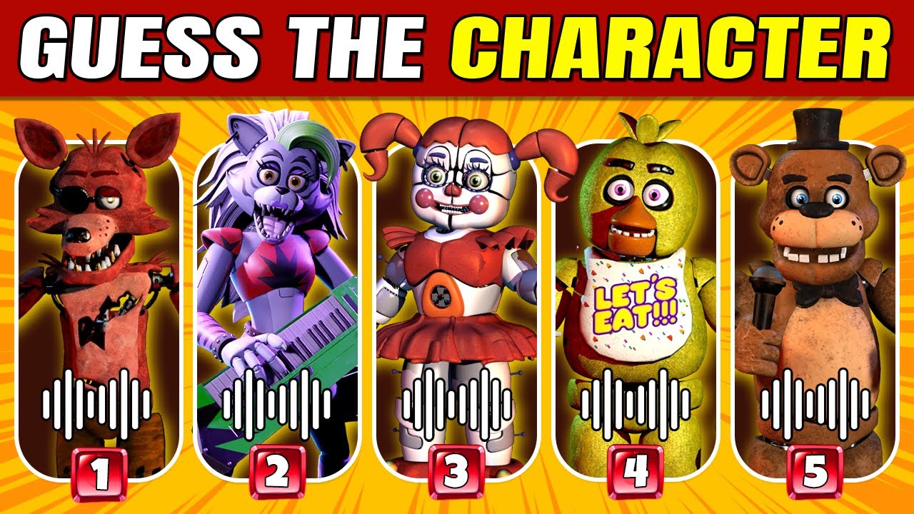 Угадай персонажа FNAF по голосу и эмодзи — викторина Fnaf | Five Nights At Freddys