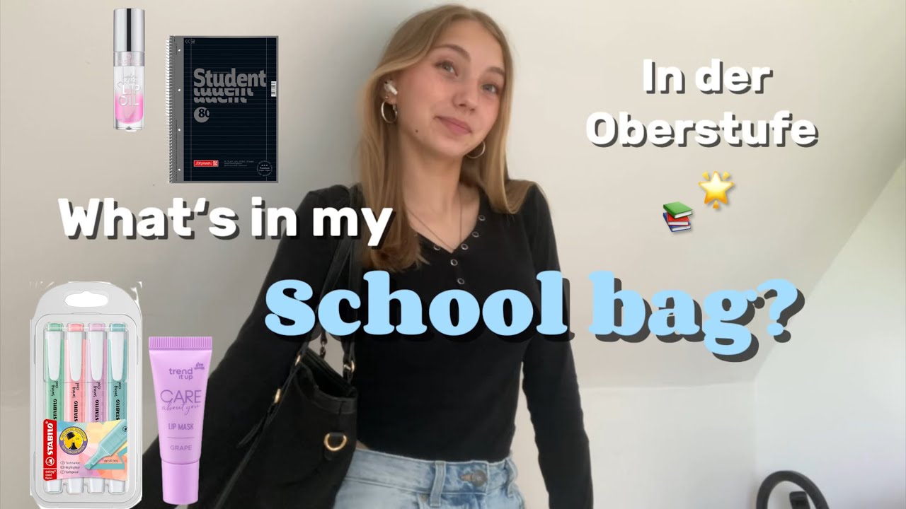 meine Schultasche in der Oberstufe 💫 