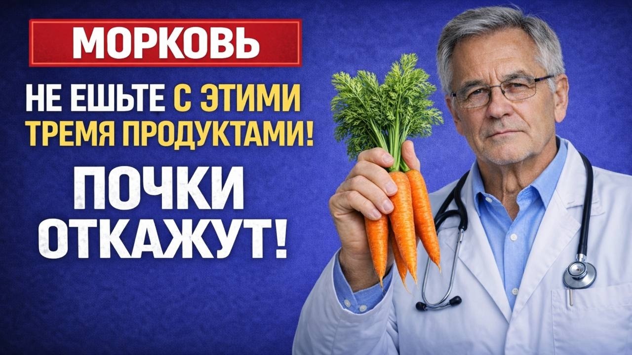 Морковь с «этим» разрушает ваши почки! ТОП-3 опасных сочетаний после 50 - доктор Дмитрий Корнев