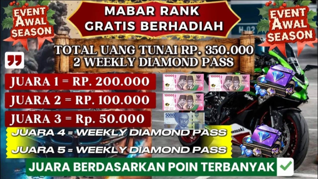 MABAR MOBILE LEGENDS GRATIS LIVE PUSH RANK TIAP HARI BERHADIAH