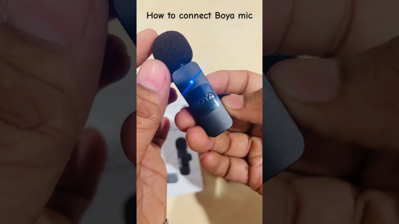 How to connect Boya mic 🤓 #shortsfeed #technology #boya #iphone