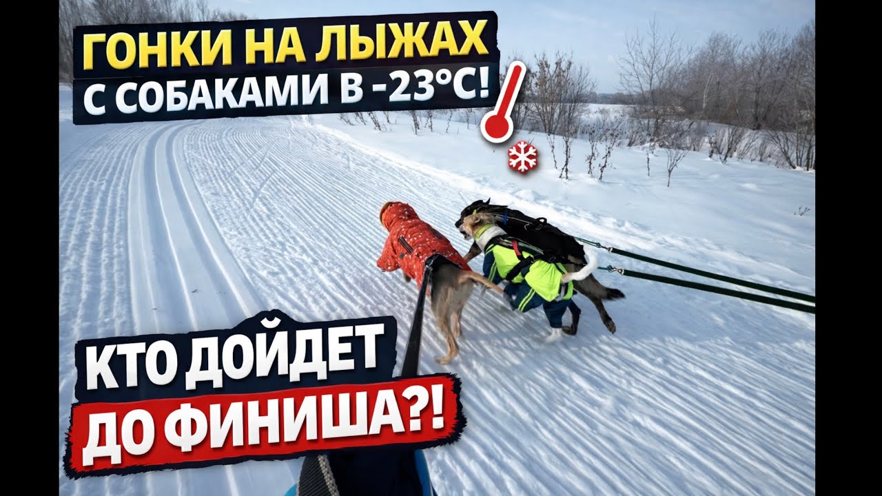 ОПРОБУЕМ НОВУЮ ЛЫЖНУЮ ТРАССУ! ХОЛОДРЫН!!! ❄️#питбульпеченька #dog #pitbull #snow #doglife #skiing 