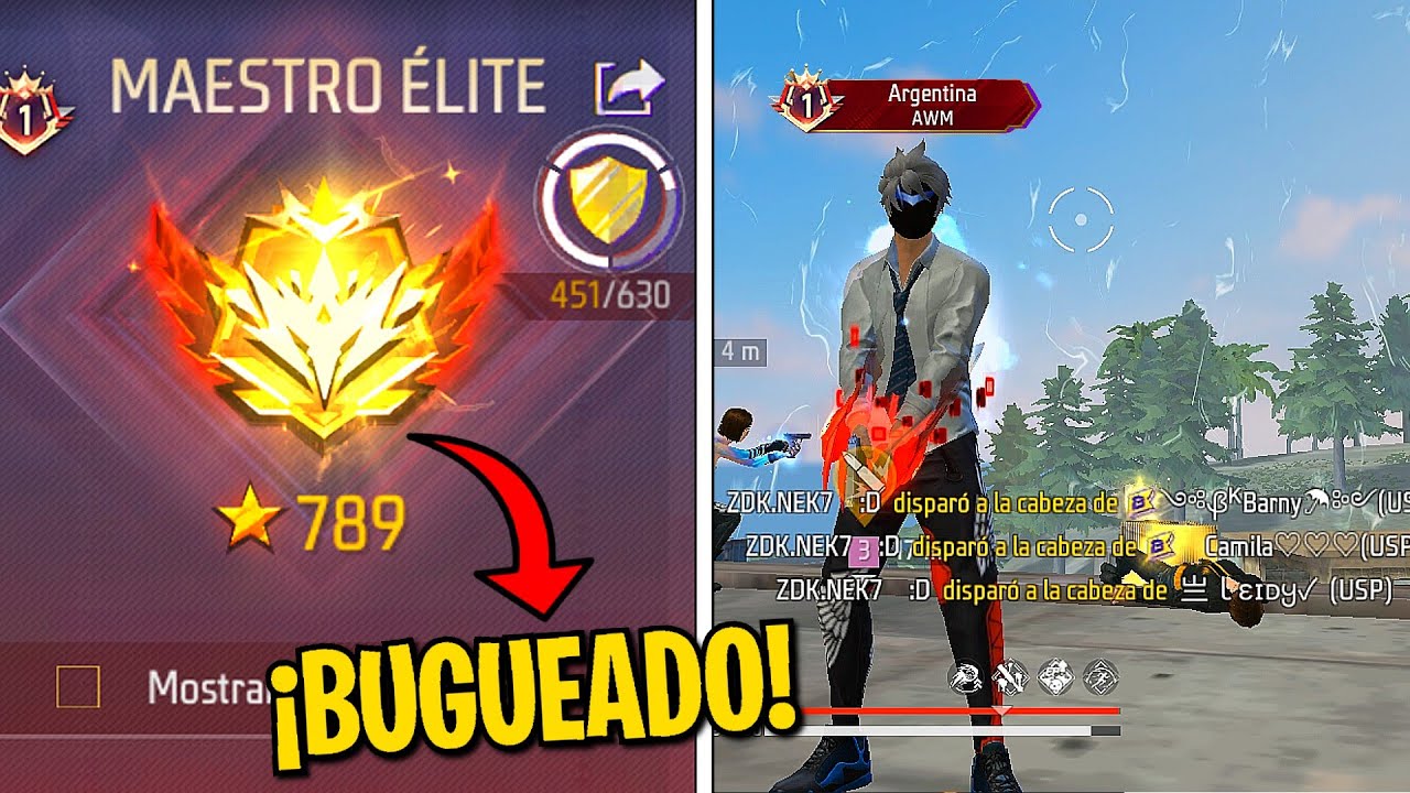 ¡GARENA ME BUGUEO MI RANGO POR PEGAR ESTOS TIROS CON EL AWM! 😡🤬 FREE FIRE