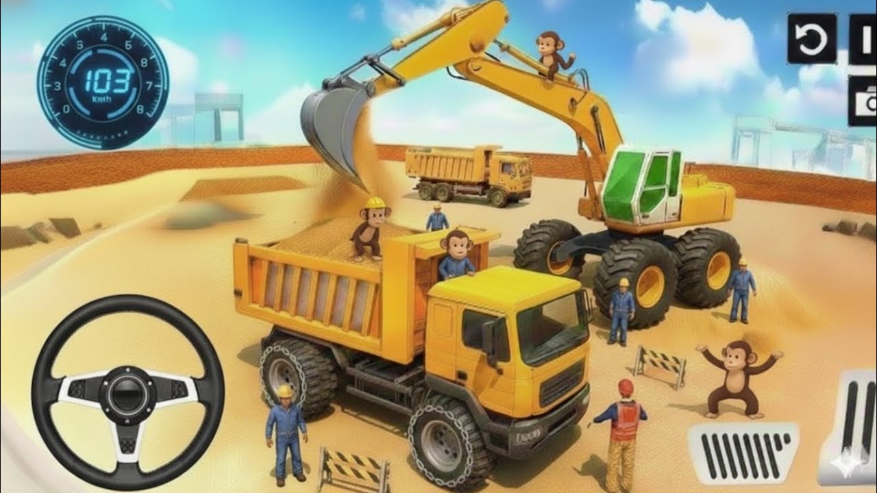 City Road Construction Simulator 3D 🚧 | Heavy Excavator & Truck (Android Gameplay)