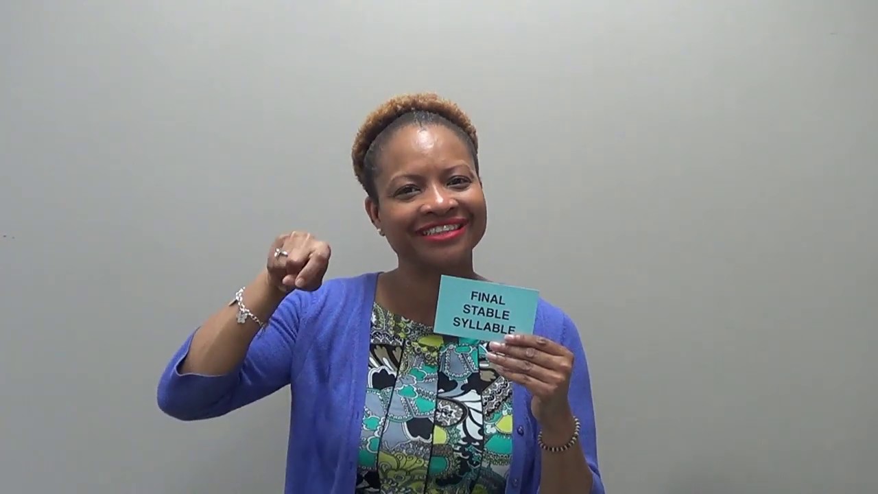 Final Stable Syllable Hand Signals