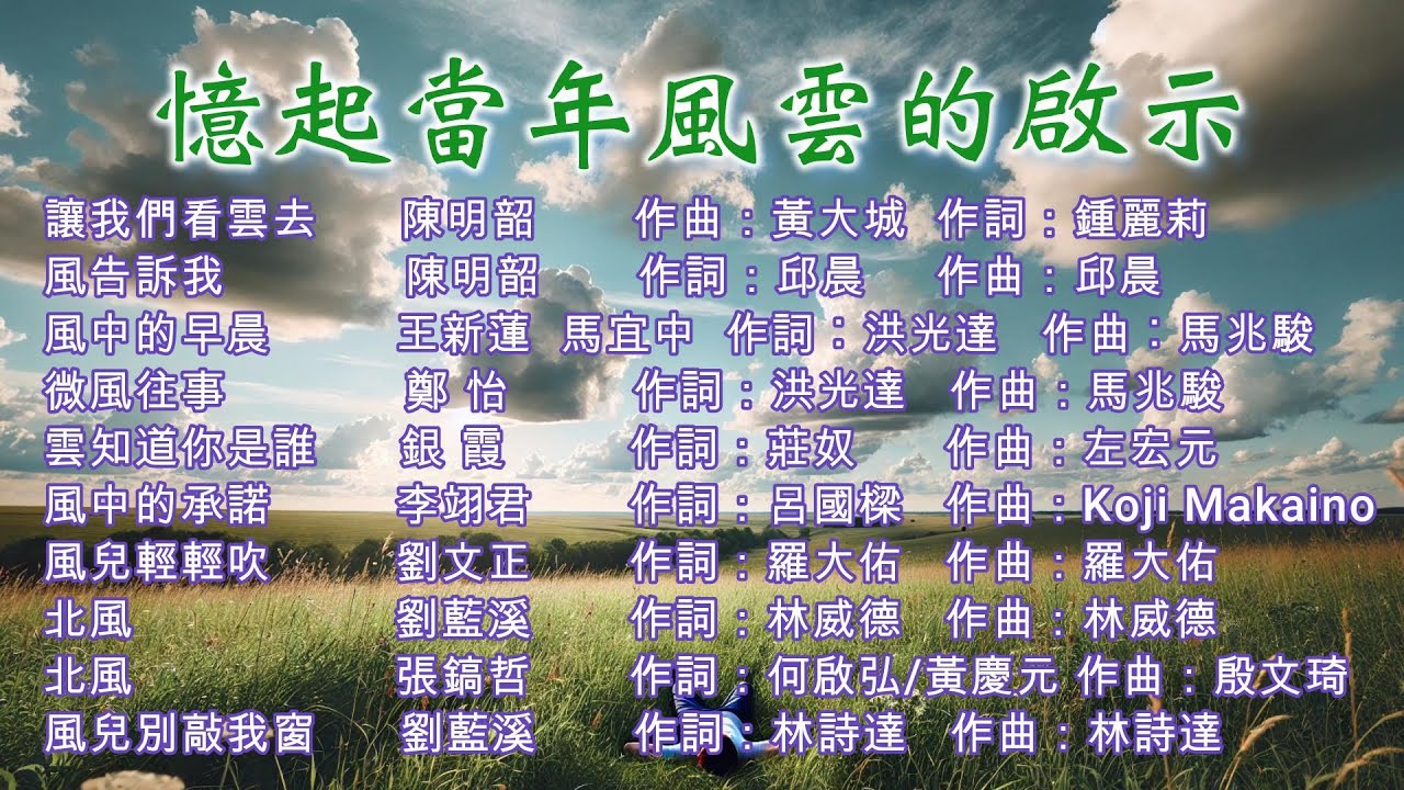 【憶起當年風雲的啟示】~~校園民歌#民歌#經典好歌~~喜歡這音樂，歡迎『訂閱、按讚、分享』，分享那個年代的經典好歌。