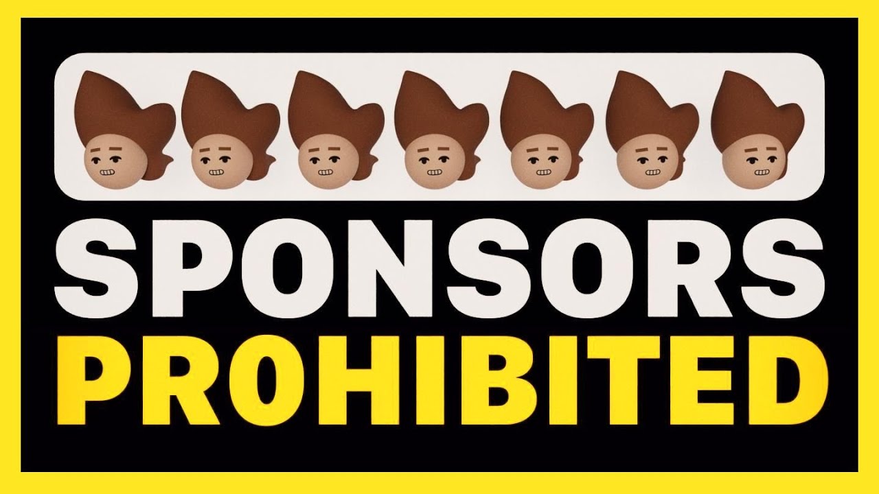 The reason I won't take sponsors.