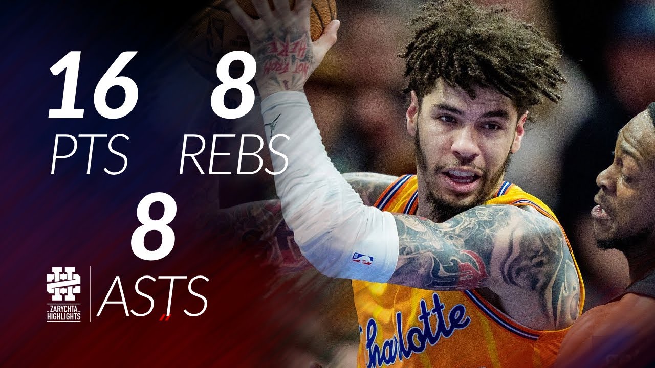 LaMelo Ball 16 pts 8 rebs 8 asts vs Spurs 25/26 season