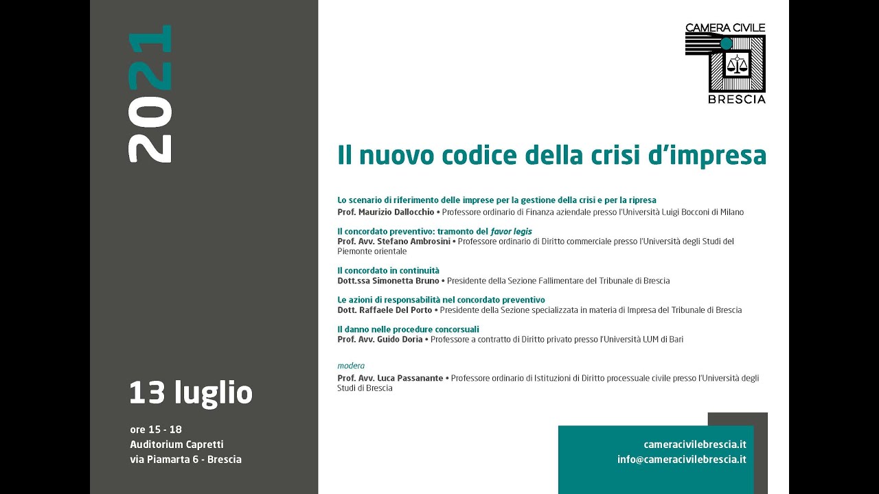 Il nuovo codice della crisi d'impresa (PARTE 2)