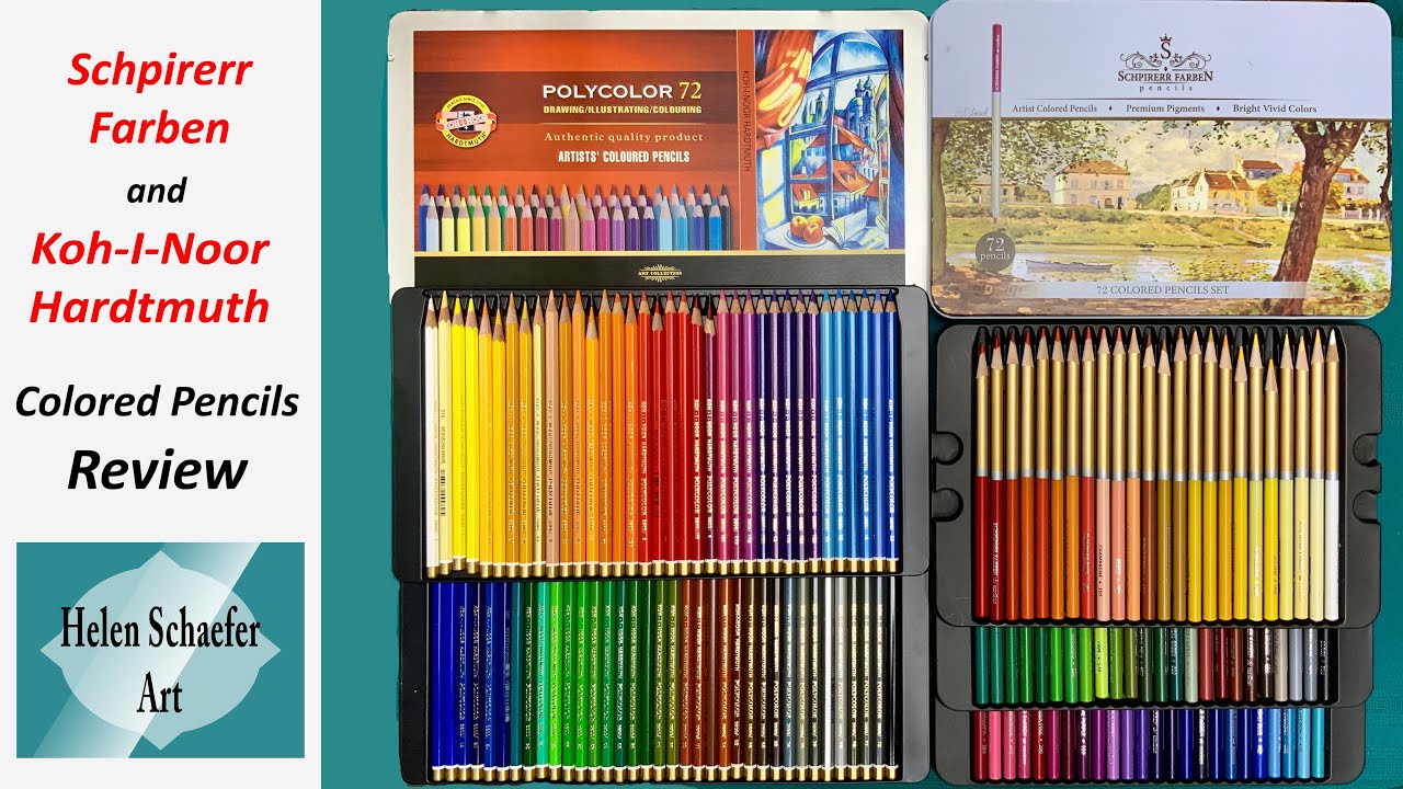 Colored Pencil Review of Schpirerr Farben and Koh-I-Noor Hardtmuth Polycolor Colored Pencils.
