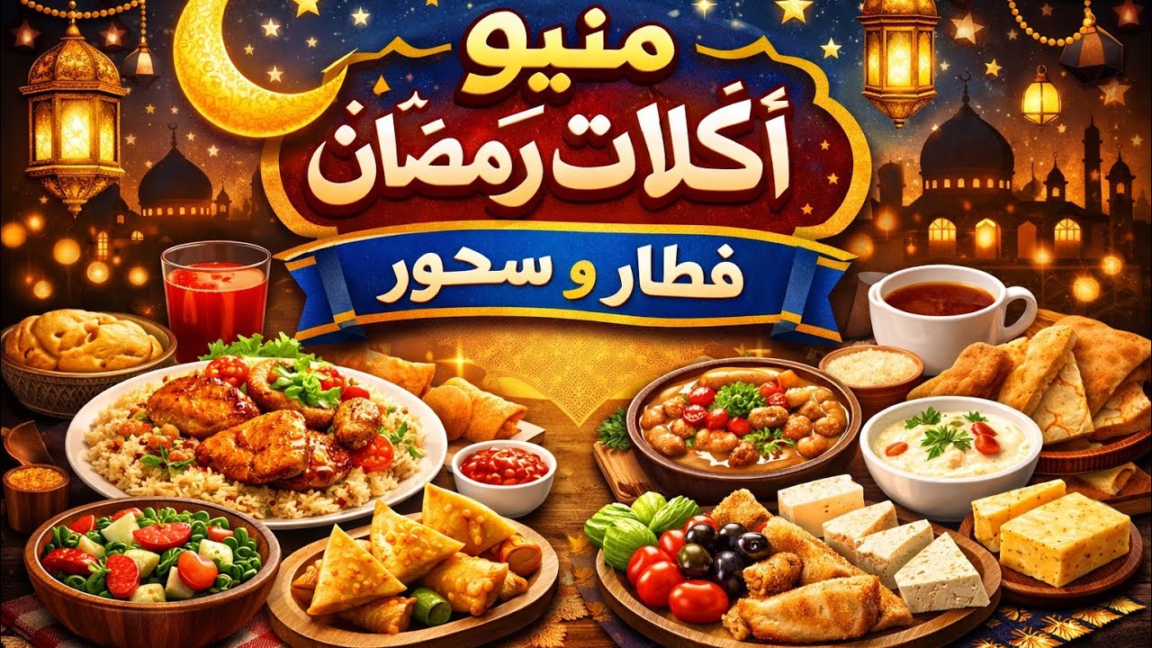  كله يوسع👈 30يوم فطار وسحور 🤭منيو رمضان وصل🫡 لاتفكري ولاتحتاري اللهم بلغنا رمضان 