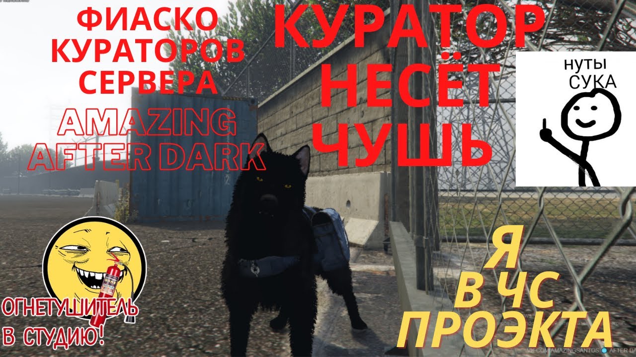 AMAZING AFTER DARK  Сервер дебильных кураторов и владельца. Со слов куратора собаки не обучаемы.Хд