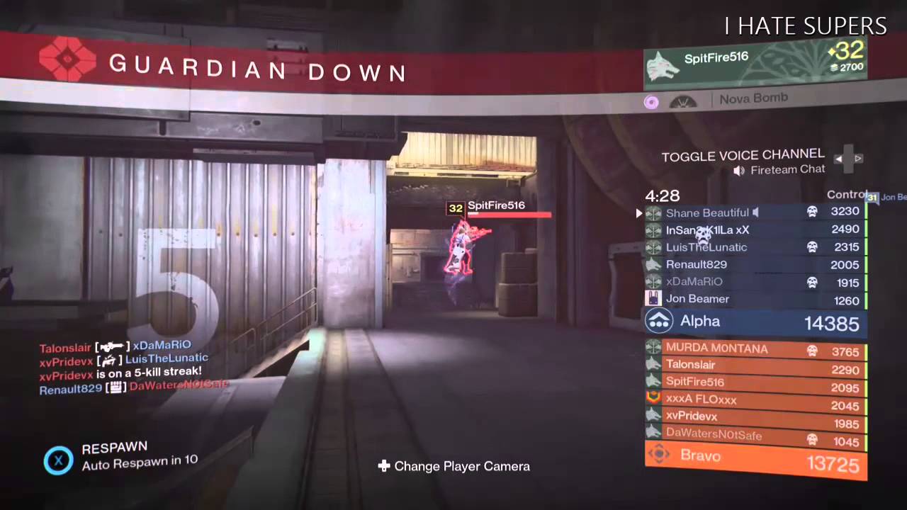 Destiny-Super Spawn Killed