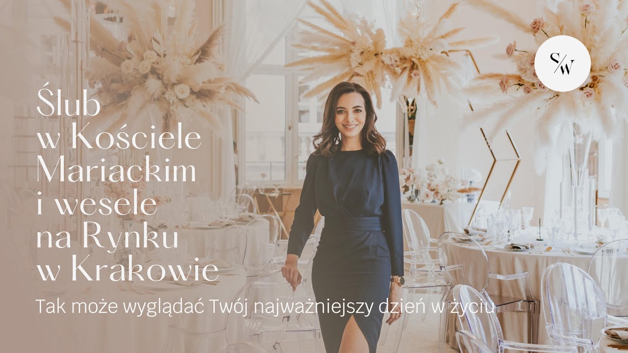Ślub w Bazylice Mariackiej i wesele w Crystal Palace na Rynku | Konsultant ślubny | Kraków
