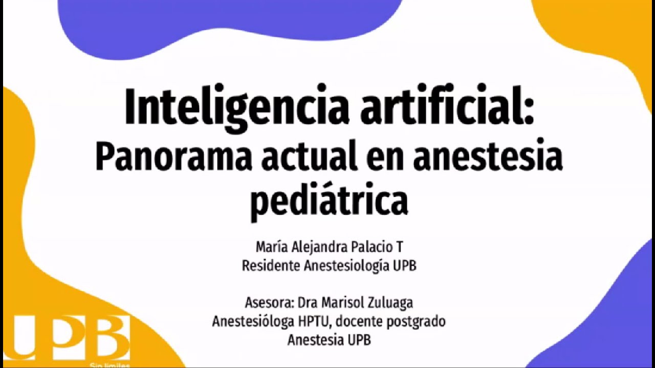 Inteligencia artificial: Panorama actual en anestesia pediátrica