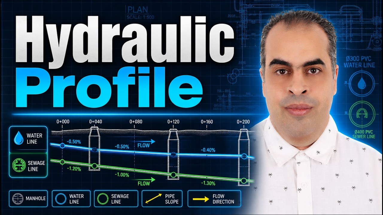 5  الهيدروليك بروفايل لخطوط المياه و الصرف
