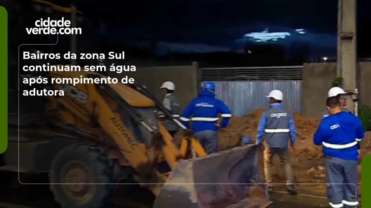 Bairros da zona Sul continuam sem água após rompimento de adutora
