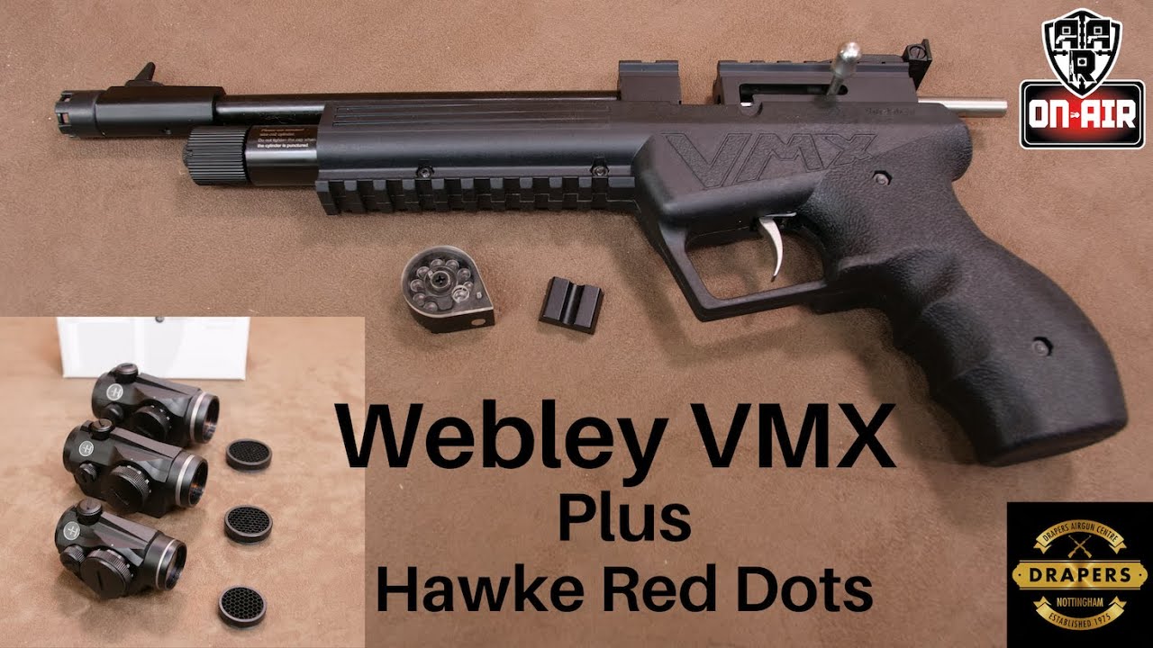 Webley VMX Pistol Plus Hawke Red Dots